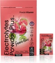 PowderVitamin Elektrolytes Powder Plus, Keto, Guava Kiwi, Zero Sugar, 1000 mg Kalium, 120 mg Kalsium, 120 mg Magnesium, muu kuin GMO, nollakalorit, 30 nesteytyspakkaus