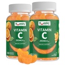 NumVs C-vitamiini Gummy for Adults - 250 mg Orange Flavored C-vitamiini Gummy - C-vitamiini Pureskeltavia Immuuneja aikuisille - Immuunituki täydentää - Kosher, Halal, Gluteeniton (200 kreivi), 2 pakkaus