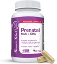 Äidin Select Prenatal Vitamiinit naisille, joilla on rautaa, D-vitamiinia, DHA ja enemmän raskaana oleville naisille, Metyyli Folaatti turvallinen MTHFR - Hellä vatsa, 60 kasviskapselit