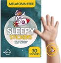 AVEELA Sleepy Stickers Melatoniini ilmaiseksi lapsille ja aikuisille (30 pakkaus) Unilaastarit lapsille, luonnollinen ja sokeriton.