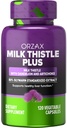 ORZAX Milk Thistle 250 mg - Maksa Cleanse Detox & Repair Support - Herbal Supplement - 80% Silymarin Standardized, Voikukan juuri- ja artisokkauute - Vegan & non-GMO - 120 kapselit - 120 päivän toimitus