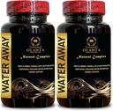 Water Away Supplement - Water Balance Support, Immuunijärjestelmän Booster, Bloat-Away - Water Balance Support, Aids in Water Relief - 2 pullo 120 kapselia