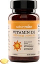 NatureWise-vitamiini D3 10 000 IU (250 mikrog) 30 päivän toimitus - korkea teho terveille Immuuneille ja lihaksille, ei-muuntogeenisille organismeille, gluteeniton orgaaninen ekstra-neitsytoliiviöljy (Mini Softgel), 30 kreivi