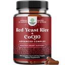 Red Yeast Rice CoQ10 täydennysosa - Advanced Terve sydän & terve Kolesterolitasot Formula miehille & naisille - Extra Strength Kapselit punainen riisi 1200 mg kapselit CoQ10-120