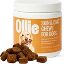 Ollie Dog Skin & Coat Supplement, rauhoittaa ärtynyt iho, edistää terve & kiiltävä karva & takki, 60 Count Appx.