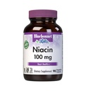 Bluebonnet Niacin 100 mg B3-vitamiini Nikotiinihappo - Heart Health Support for Women & Men* - Ei-GMO, Vegaani, Kosher, Gluteeniton, soijaton, Dairy-free Flush Niacin täydennysosa - 90 Vihanneskapselit