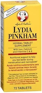 Lydia Pinkham rohdosvalmisteen täydennysosa 72 tablettia (kaksi tablettia)