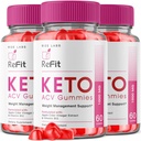 Rize labs - Refit Keto ACV Gummies Advanced Weight Loss Apple Sider Vinegar, lisäravinteet vähentää vatsa rasvaa, extra vahvuus (180 Gummies)