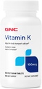 GNC-vitamiini K 100mcg, 180 tablettia, auttaa kehon kuljetus kalsium