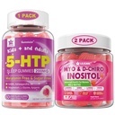 LILICARE Bundle: 5HTP Gummies kanssa Magnesium Glycinate - Melatoniini vapaa uni Gamies aikuisille & lapsille 8+ & Inositol Gumies Ihanteellinen 40:1 Ratio Myo & D-Chiro Inositoli täydennysosa