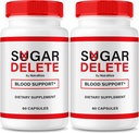 NutraRize (2 pakkaus) Sokeri Poista kapselit, virallinen tuki Formula yleistä terveyttä, Sokeri Poista pillereitä säilyttää terve vakaa tasot, Premium SugarDelete Pastillas Review (120 kapselia)