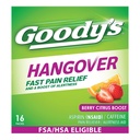 Goody's Hangover Relief Powder, Dual Action Fast Päänsärky Kipu lievittää aspiriinia ja kofeiinia, Berry Citrus Flavor, 16