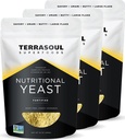 Terrasoul Superfoods Premium Nutritional Jeast Flakes, 3 Lbs (Pack of 3), Vahvistettu, Savory Superfood for Vegan Juusto, Seasoning, ja Plant-Based Protein Boost