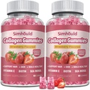 2 Packs Vegan 2500Mg Collagen Gummies for Women Anti ikääntyminen, iho, hiuskynnet, Collagen Tyypit 1 ja 3, Biotin, Sea Moss for Men - Sokeriton, ei-GMO, 120 Collagen täydentää Gummies