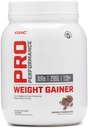 GNC Pro Performance Gainer Protein Powder, 50g Protein, High Calorie, 700 kaloreita, tukee Mass and Muscle Recovery, MCT, BCAA, 3rd Party testattu, Double Chocolate, 6 tarjoilut, 2,5 lbs