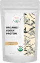 Organic Vegan Protein Powder - Plant Based Protein, Vanilla Flavor - Non Dairy, Laktoositon, Ei sokeria lisätty, Gluteeniton, soijaton, ei-GMO, Ketogeeninen Vegan Blend - 1 lb, 16 Ounce