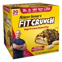 FITCRUNCH Proteiinipatukat, Välipalan kokoinen Value Pack, gluteeniton, valmistettu Whey Proteins (20 Välipalat, maapähkinävoi)