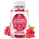 Kalsium Magnesiumsinkki Gummies D3-vitamiini, sokeriton kalsium Gummies naisille, vadelma maku - 60