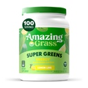 Amazing Grass Green Superfood Energy: Super Greens Powder & Plant Based kofeiini vihreällä teellä, Beet Root Powder &amp; Flax Seed, sitruunan limetti, 100 tarjoilua (Packaging May Vary)