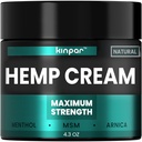 Natural Hemp Cream Turmeric, Msm, Arnica - Hemp Cream Maksimaalinen vahvuus Discomfort Back, HIPS, nivelet, polvet, kyynärpäät - Suurin yhteinen tuki Hemp Oil Extract Gel - 4 oz
