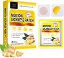 Liikkuvuus Sairaus Patchs for Cruise, Non Drowsy Sea Sairaus Patchs for Boat, Car and Airplane, Vedenpitävä Automotion Patch with Ginger Extract for Travel, 20 Count