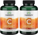Swanson ajantasainen C-vitamiini Rose HIPS Immuunijärjestelmä Tuki ihon kardiovaskulaarinen terveys Antioksidantti täydentää 500 mg 250 tablettia (Tabs) (2 pakkaus)