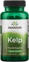 Swanson Premium Brand Kelp - Natural Jodi Source Tukeva Kilpirauhasen terveys - Mineral Supplement w/jodi Source Standarded 0,4% - (250 tablettia, 225 mcg Each)
