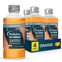 Pedialyte Fast Hydration Elektrolyte Solution, Oranssi, Hydration Drink, 33,8 Fl Oz (pakkaus 4)