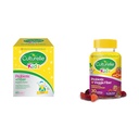 Culturelle Kids Probiootti + Kuitupakkaukset (Ages 3+) - 60 Count & Daily Probiootti lapsille + Kasviskuitu Gummies (Ages 3+) - 30 Count - Dgestive Health & Immuunituki Berry Flavor kanssa C-vitamiini