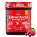Six Star Pre-Workout Powder for Men & Women, Fruit Punch (30 tarjoilua) - Preworkout Explosion 2.0 Energy Powder Drink Mix with Beta-Alanine & Comfeine - Urheiluravintolisätuotteet