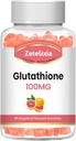 2 pakkaus glutationi kollageeni Gummies, kollageeni Gummies kanssa C-vitamiinia, glutationi täydentää naisten, hiusten iho kynnet Lihas ja nivelet, anti-aging, vegaaninen, sokeriton, rypälehedelmän maku, 120 kreivi