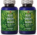 klamath sininen vihreä levä - BLUE GREEN ALGAE 500MG alkaen Klamath Lake - antioksidantti ravintolisiä, spirulina pillereitä lisävahvuutta, energia pillereitä naisten immuunitehoste - 2 Bot 120 kapselia
