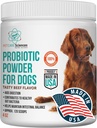 Noin 120 tarjoiluja Dog Probiootti jauhe - Probiootit ja digestiivinen Enzymes täydentää ja koiran digestiivinen tuki - Valmistettu Yhdysvalloissa