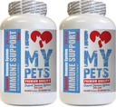 I LOVE MY PTS LLC kissa Immuuni Booster Hoidot - CAT Immuuni tuki - Booster - Terveellinen täydentää - kissa Maksan täydentää - 120 hoitoa (2 pullot)