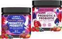 Llama Naturals Lapset Pre & Probiootti Gummies + Adult Pre & Probiootit Bundle ... Ei lisätty sokeriruokoa...