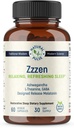 Zzzen, rentouttava virkistävä uni, lievittää stressiä ja parantaa mielialaa, L-Theanine, Ashwagandha, GABA, melatoniinia kasvitieteellinen blend, nonGMO, unilääke & täydentää aikuisille, 60 kapselia