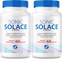 (2 pakkaus) Sonic Solace - Advanced Formula säilyttää terve kuulo, virallinen Sonic Solace korvan terveys, Kaikki luonnollinen tuki kaiken hyvinvoinnille, SonicSolace Review (120 kapselia)