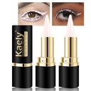Kaely 2Pcs Kvartsi kuningatar Valkoinen Gel Eyeliner kynä, luonnon kerma silmän liner Vedenpitävä Smudge Proof, Matte Waterline Eyeshadow Stick, Kirkas silmämeikki, Vegaani & Julma-vapaa