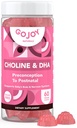 Prenatal Choline & DHA Gummies - Preconception to postnatal Gummy Vitamiini täydentää raskaana oleville naisille - makeutettu Monk Fruit - 3rd Party Tested - Ei GMO, Gluteeniton, Vegan