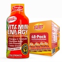 Vitamiini Energy Focus+ Extra Strength Energy Shot Fruit Punch 48 Pack, 260 mg luonnollinen kofeiini, B-vitamiinit, CoQ10, Aminohapot, tarkennus, tuottavuus ja selkeys, nollasokeri, gluteeniton, 1,93 fl oz
