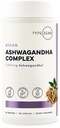 Tyyppi Zero KSM-66 Ashwagandha Root Extract 1,200mg, 60 Servings - High Potency 5% Withanolides - kanssa Turmeric, Rhodiola Rosea ja BioPerine Black Pepper Extract - 180 Kasvis Caps