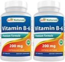 Best Naturals B6 200mg aikuisille, 120 tablettia (120 laatikko 2)