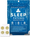 Sleep Patchs for Adults, Jat Lag Sleep Aid Patchs with 420 Hyaluronic Acid Micropoints, Apply on Yintang, Anmian Accupoint, Jatkuva käyttö neljä viikkoa, Luonnollinen kasviperäisiä ainesosia, 8 Count