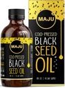 MAJRU Musta siemenöljy - 3 Kertaa Thymokinoni, kylmäpuristettu, 100% Turkin musta Cumin siemenöljy, nestemäinen puhdas Mustasiemenöljy, lasipullo, 8 oz