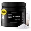 Livingood Daily Electrolytes Powder, Elektrolyytit Hydraation Powder with Magensium, Kalium, Sea Salt and Coconut Water Sugar Free Electrolyte Drink Mix, Keto, Gluteeniton, Mausteeton, 30 Tarjoilua