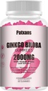 1 pakkaus 2000mg Ginkgo Biloba Gummies - Ginkgo Biloba täydentää aivojen terveystuki, parantaa mielialaa ja keskittyä, energia, aikuisten, mansikka maku, 60