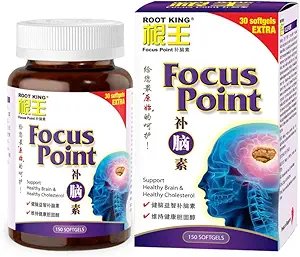 ROOT KING Focus Point (150 softgels) - Walnut Oil,Natural Protein - Memory Enhancer Supplement - Brain,Muisti, Clarity Support Sopii raskauden jälkeen / Lapset - Increase Alertness