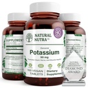 Natural Nutra Elemental Kalium Glukonaatti 99 mg Ravintolisä ... Edistää energiaa, auttaa lisäämään hermostoa, edistää sydämen terveyttä, mineraalien sääntelyä, lihasten toimintaa - 100 Vegaanitablettia