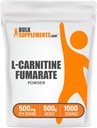 BulkSupplements.com L-Carnitine Fumarate Powder - Carnitine Supplement, Sports Nutrition, L-Carnitine 500mg - Gluteeniton, 500 mg per tarjoilu, 500g (1,1 lbs) (pakkaus 1)