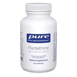 Puhdas kapselaatio Pantetiini ... Hypoallergenic Supplement tukee terveitä lipidien aineenvaihduntaa ja kardiovaskulaarisia toimintoja... 120 kapselia